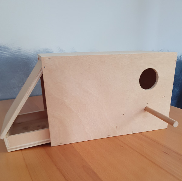 Papagei-Großsittichablaufnistkasten